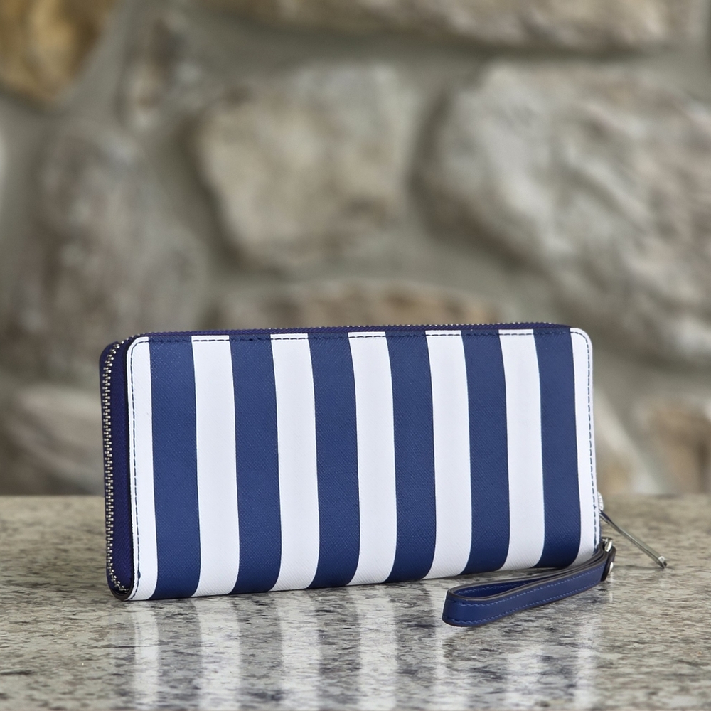 Michael Kors Jet Set Stripe Continental Wristlet - Picture 2 of 6